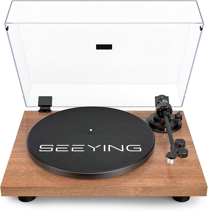 Turntable Vinyl Record Player Support Bluetooth Output Phono/Line Switch Pitch