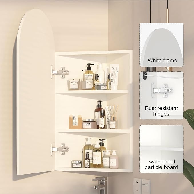 White Corner Medicine Cabinet