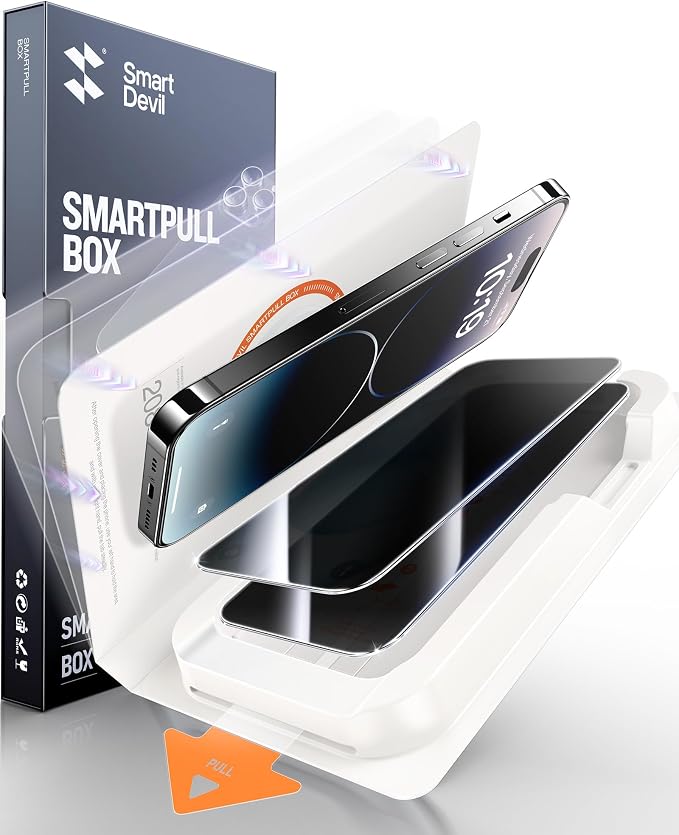 SMARTDEVIL 2 Pack for iPhone 14 Pro Max Privacy Screen Protector, Military