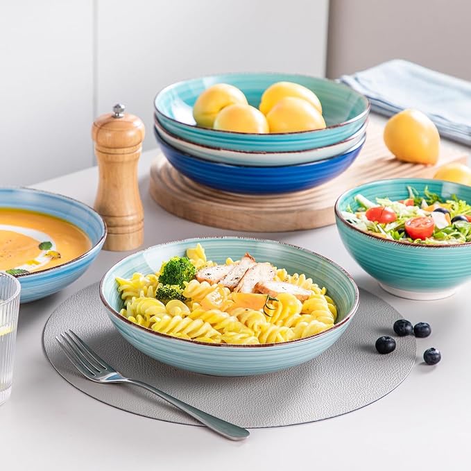 vancasso Bonita Stoneware Dinnerware Sets, 24 Pieces Dishes Set