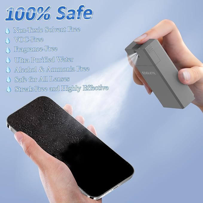 Screen Cleaner Spray and Wipe, Streak-Free Computer Screen Cleaner, Portable