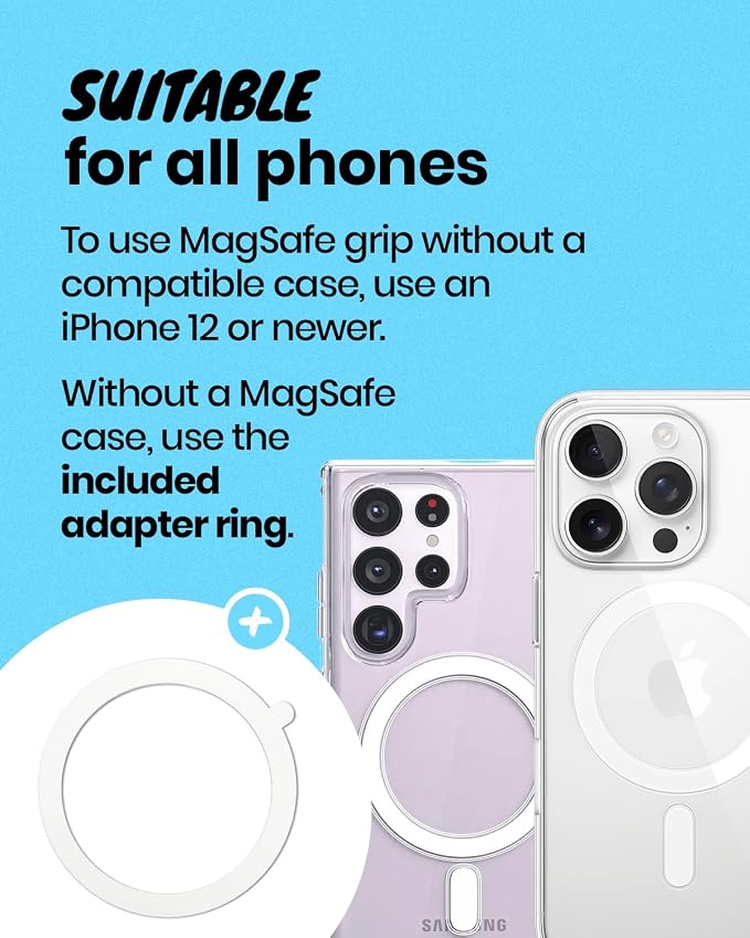 Solid Color Button Phone Grip – Minimalist Design, Durable and Lightweight