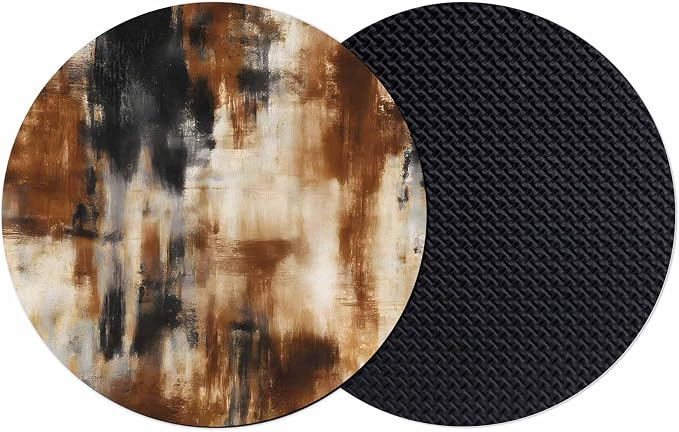 Black Brown Gradient Coasters Set of 2, Absorbent Coasters