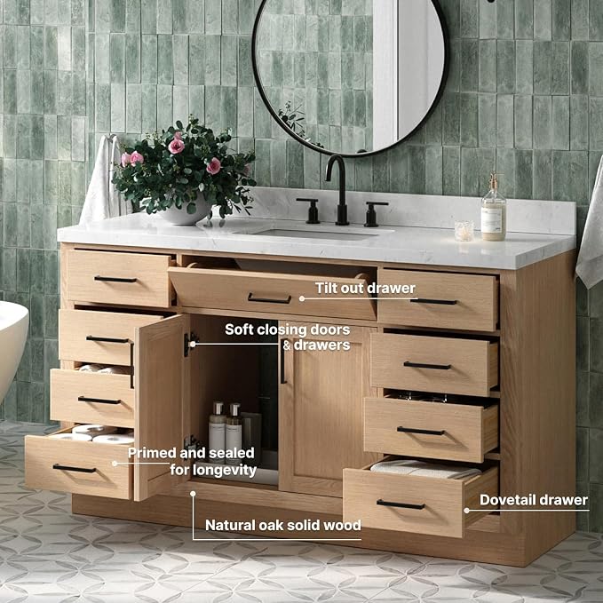60" Inch Bathroom Vanity