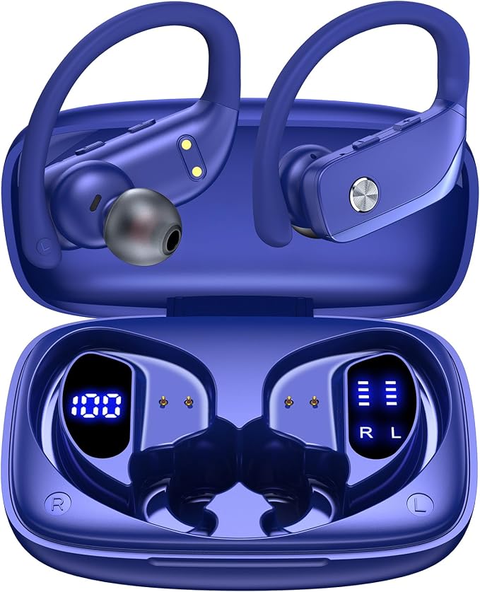 bmanl Wireless Earbuds Bluetooth Headphones 48hrs Play Back Sport Earphones
