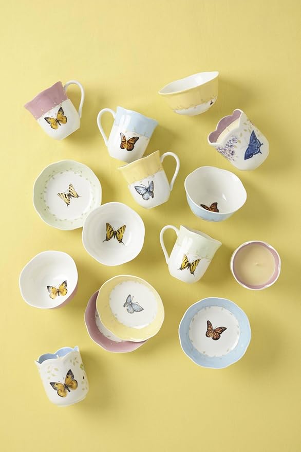 Lenox Butterfly Meadow Colors Porcelain Mug Set