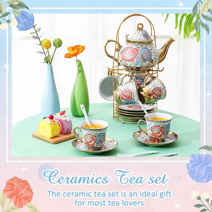 Zhehao 20 Pcs Porcelain Tea Set