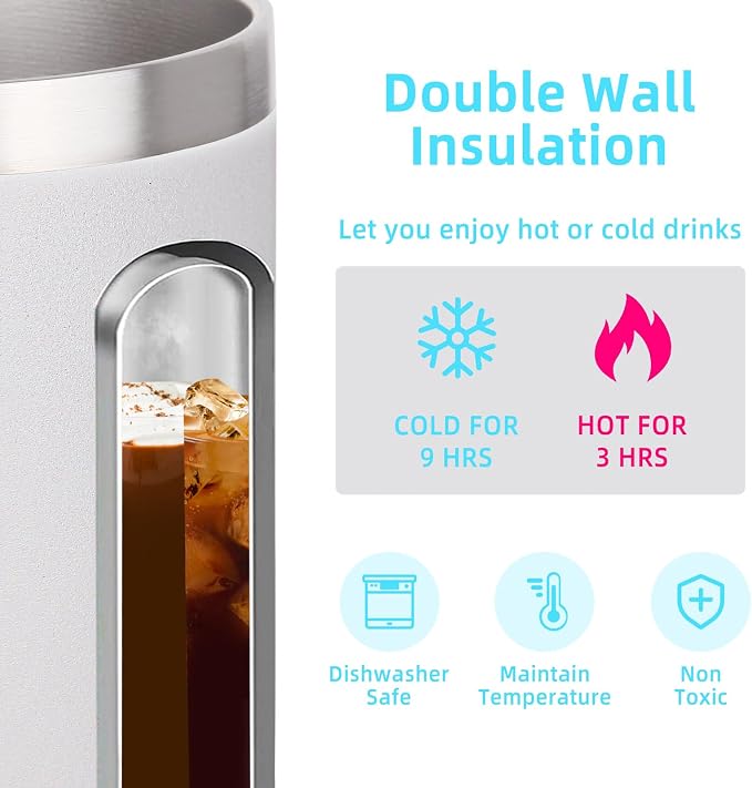 Volhoply 14oz Insulated Stainless Steel Coffee Mug