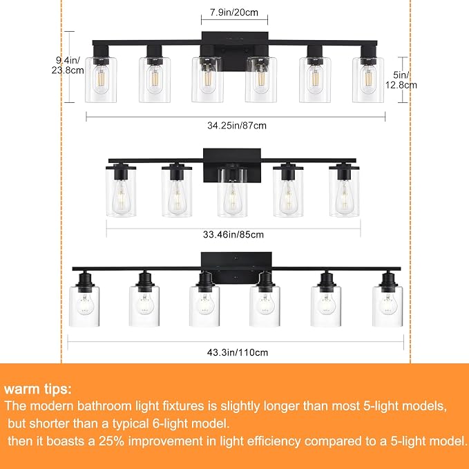 Black Bathroom Light Fixtures