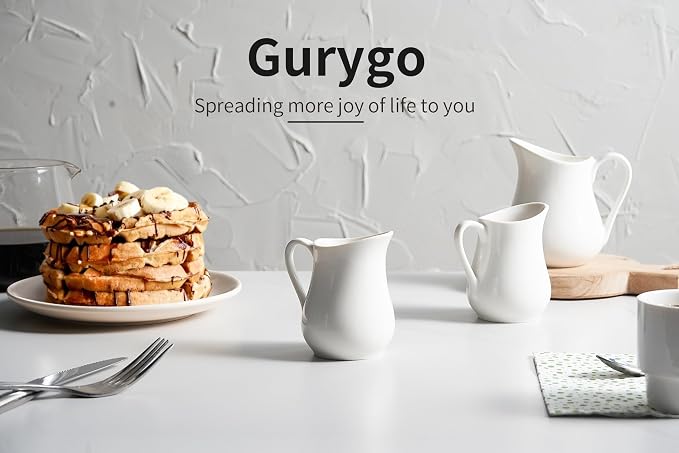 Gurygo 2 Pack 16 Oz Classic White Creamer