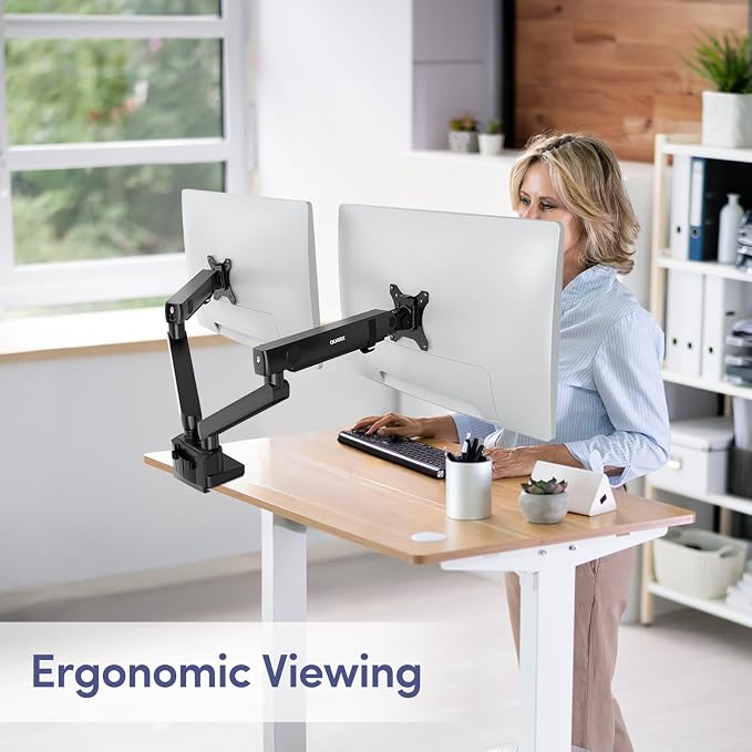 Dual Monitor Mount for Desk, Heavy Duty Dual Monitor Stand for 17 to 35 inch