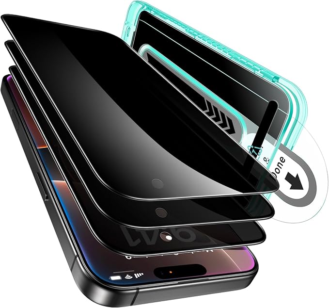 ESR 3 Pack for iPhone 16 Pro Privacy Screen Protector, Anti-spy Tempered-Glass