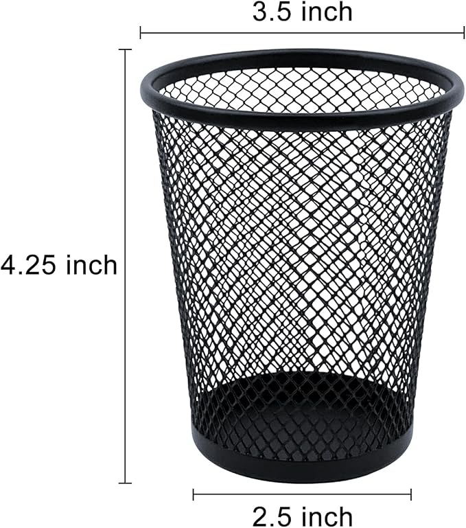 Desk Pencil Pen Holder, Wire Mesh Pen Cup Holder