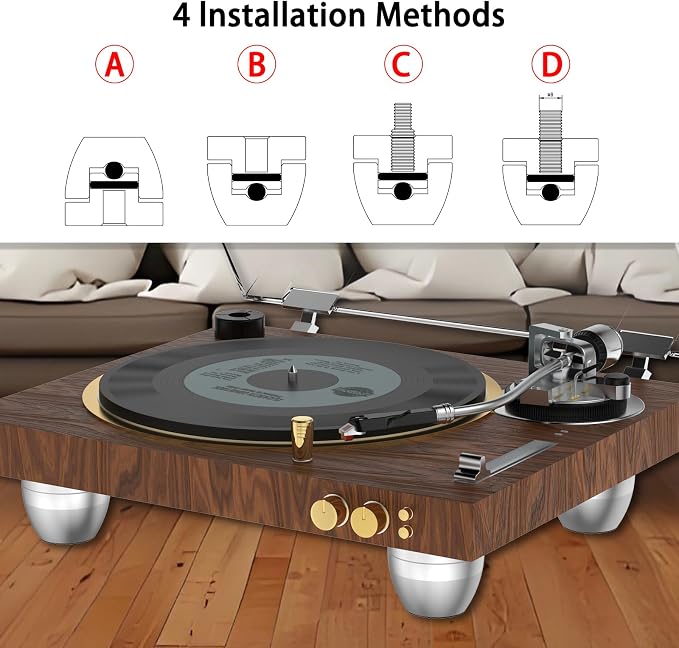 Audiocrast 4X HiFi Speaker Spike Pads Isolation Stand Feet, IF3033 Speaker