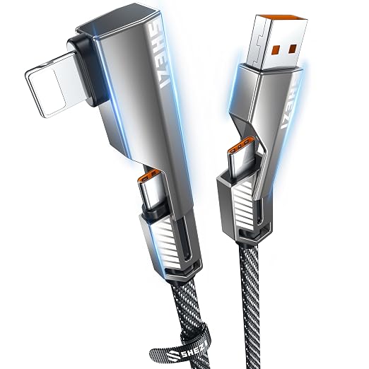 SHEZI 4-in-1 USB C Cable 3FT Compatible