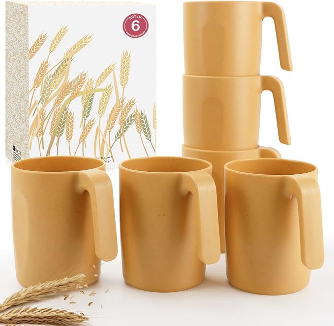Wrova 16oz Wheat Straw Cups