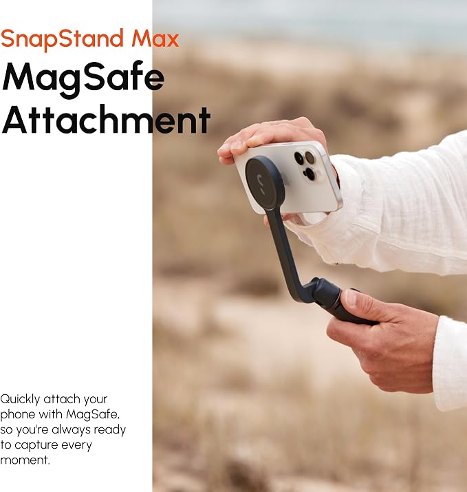ShiftCam SnapStand Max – Magnetic Selfie Stick & Tripod – Compact, Foldable &
