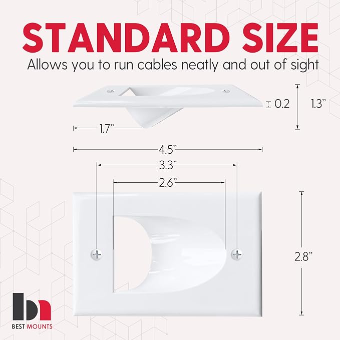 2 Pack Wall Plate with Bracket