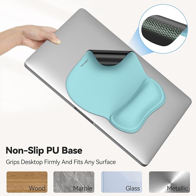 TECKNET Gel Mouse Pad with Wrist Rest, Ergonomic Office Mousepad with Wrist