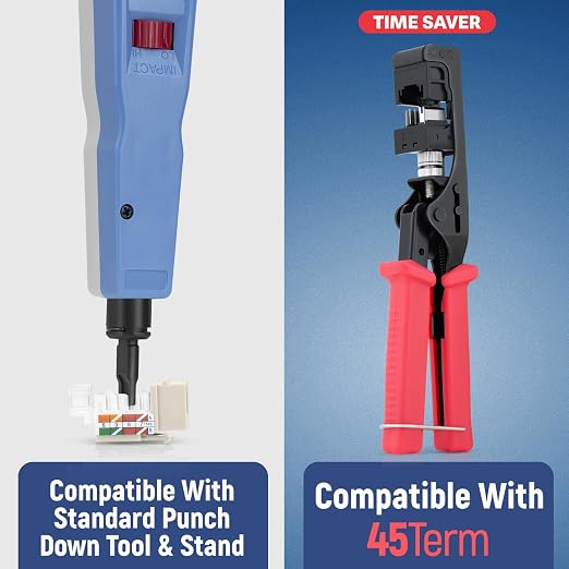 Everest 45° Angled RJ45 Cat5e Keystone Jacks 50-Pack in Light Almond