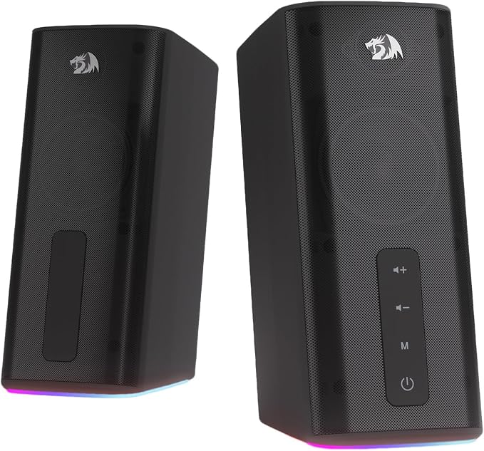 Redragon GS814 Stereo Desktop Speaker, 20W Output, 4 Real Units, BT 5.0/3.5mm