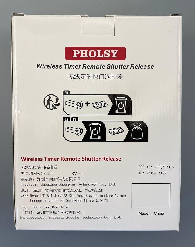 PHOLSY Camera Timer Remote Control