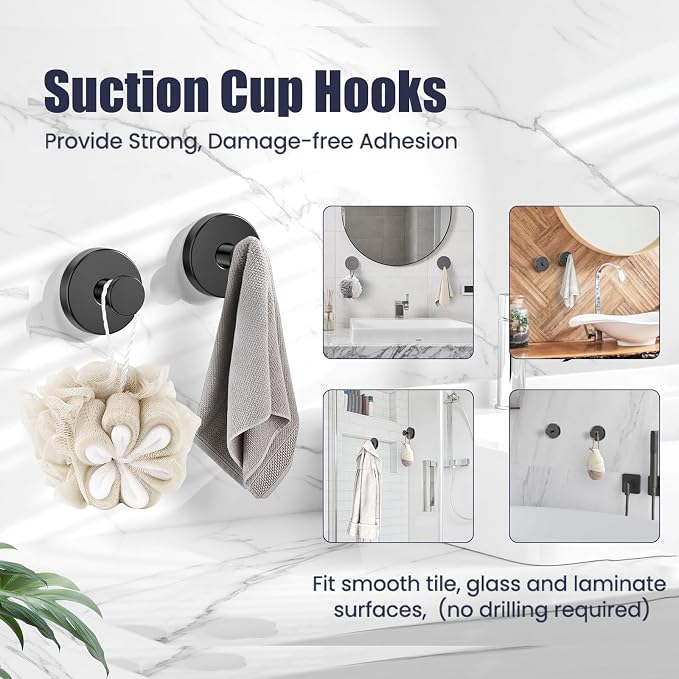 Bathroom Hardware Accessories Set: 12-Pieces Bath Towel Bar Set