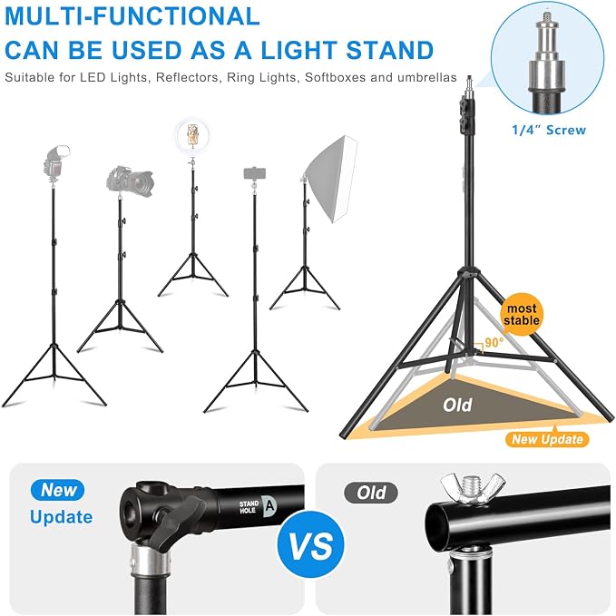 10 x 6.9 Ft Photo Backdrop Support Stand, MSKIRA Adjustable Background Stand
