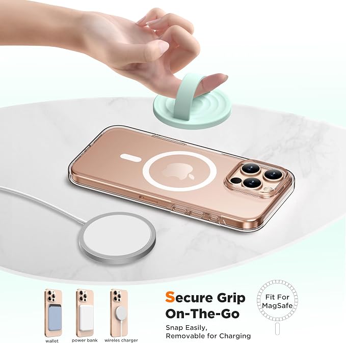 Magnetic Phone Ring Grip Holder, Silicone Finger Loop Grip, Compatible