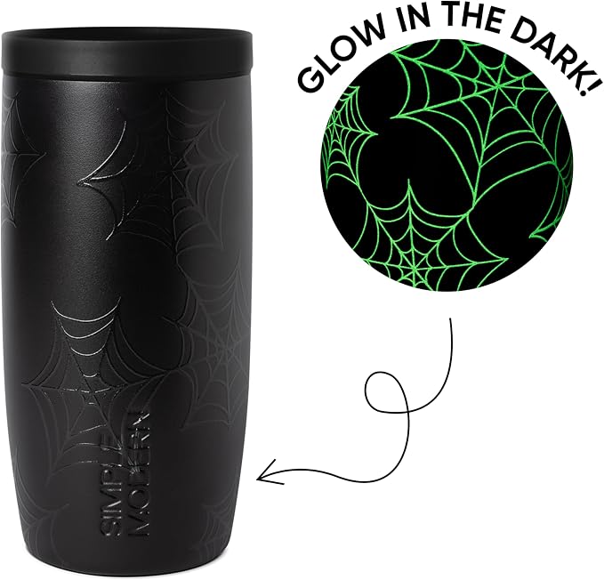 Simple Modern Halloween Travel Coffee Mug 360° Lid | 16oz | Spiderweb | Voyager