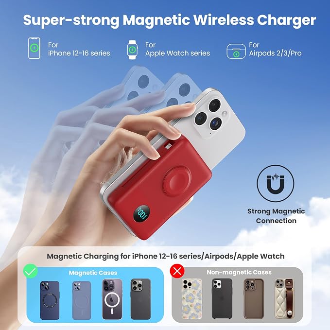 Magnetic Portable Charger 10800mAh