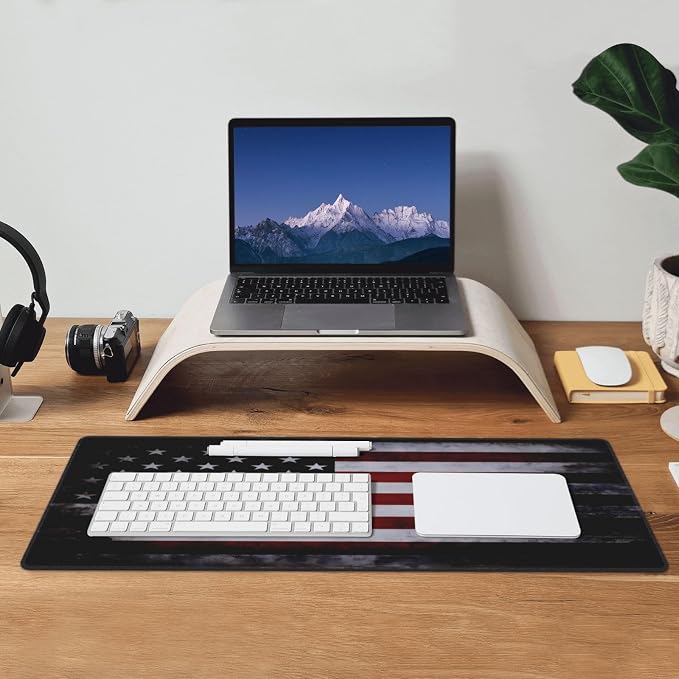 Gaming Mouse Pad American Flag Mouse Mat Non-Slip Rubber Carpet Pad