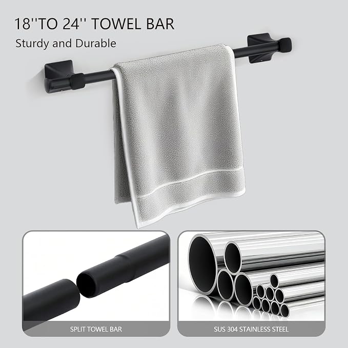 5 Piece Bathroom Hardware Accessories Set