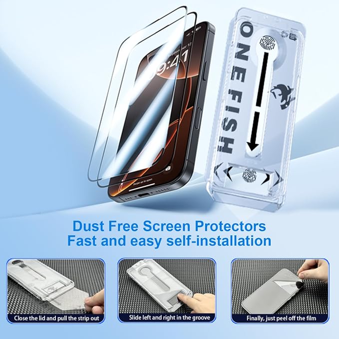 OneFish Full Edge Coverage Tempered Glass Screen Protector