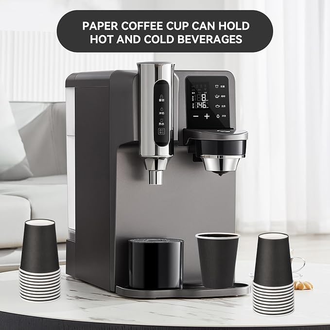 50 Pack 8 oz Disposable Paper Cups, 8 oz Coffee Cups, Water Cups
