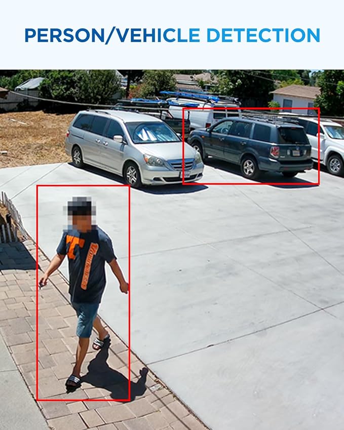 4COVR Security Camera Outdoor System, Person Vehicle Detection & Night Vision