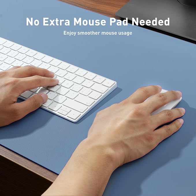 Aothia Leather Desk Pad Protector, Large Mouse Pad, Office Desk Mat, Non-Slip