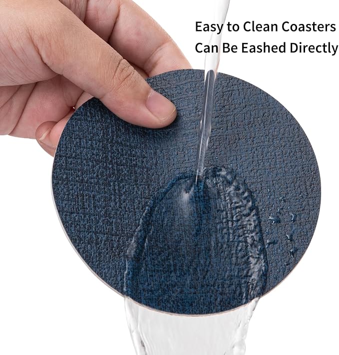 Faux Leather Drink Coasters