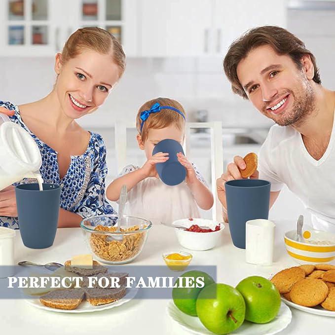 Homienly Wheat Straw Cups, 20 oz, BPA Free, Dishwasher Safe, Microwave Safe