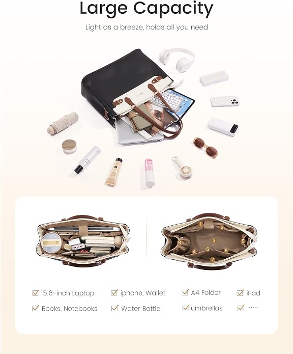 LOVEVOOK Laptop Tote Bag for Women Work, Teacher Tote Bag