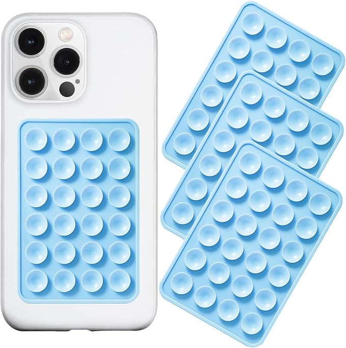 Silicone Suction Phone Case Mount 3 Pack, Silicon Adhesive Suction Cup Phone
