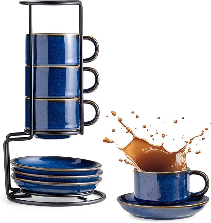 Gomakren 2.5oz Espresso Cups Set of 4