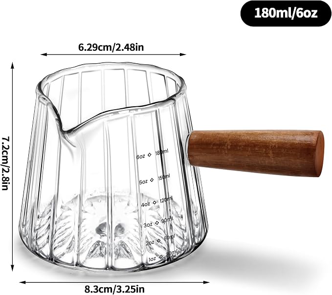 Espresso Measuring Cup 6 Oz, Espresso Glass Cups