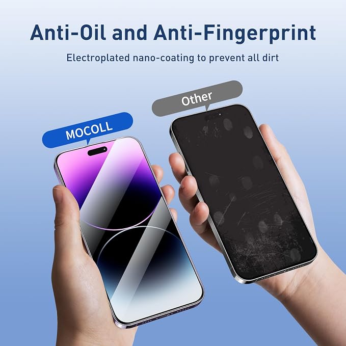for iPhone 14 Pro Max Screen Protector Blue Light Full Coverage Dynamic Island