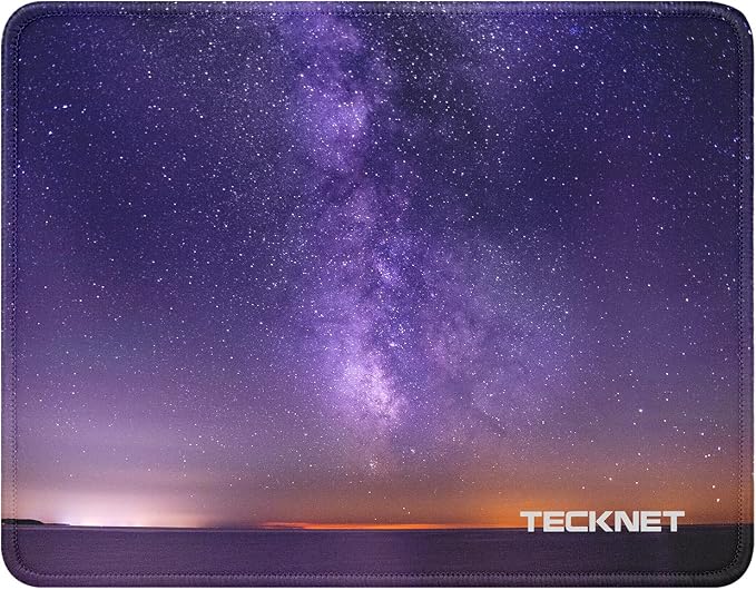 TECKNET Mouse Pad with Anti-fray Stitching, Waterproof Surface & Non-Slip