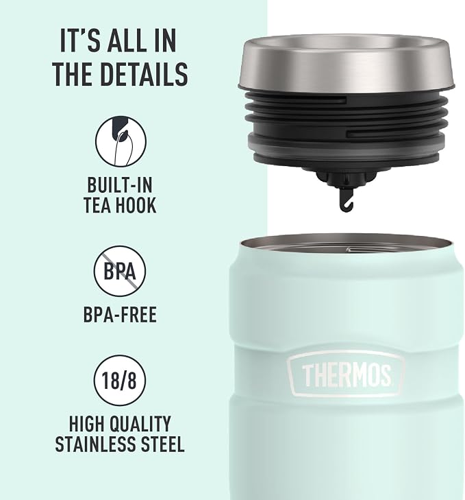 THERMOS Stainless King Stainless Steel Tumbler, Matte Light Blue |