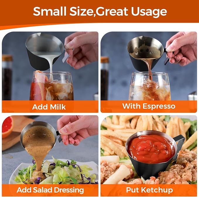 YARRAMATE Stainless Steel Espresso Shot Cup, 3.4oz | Heat Insulated Grip
