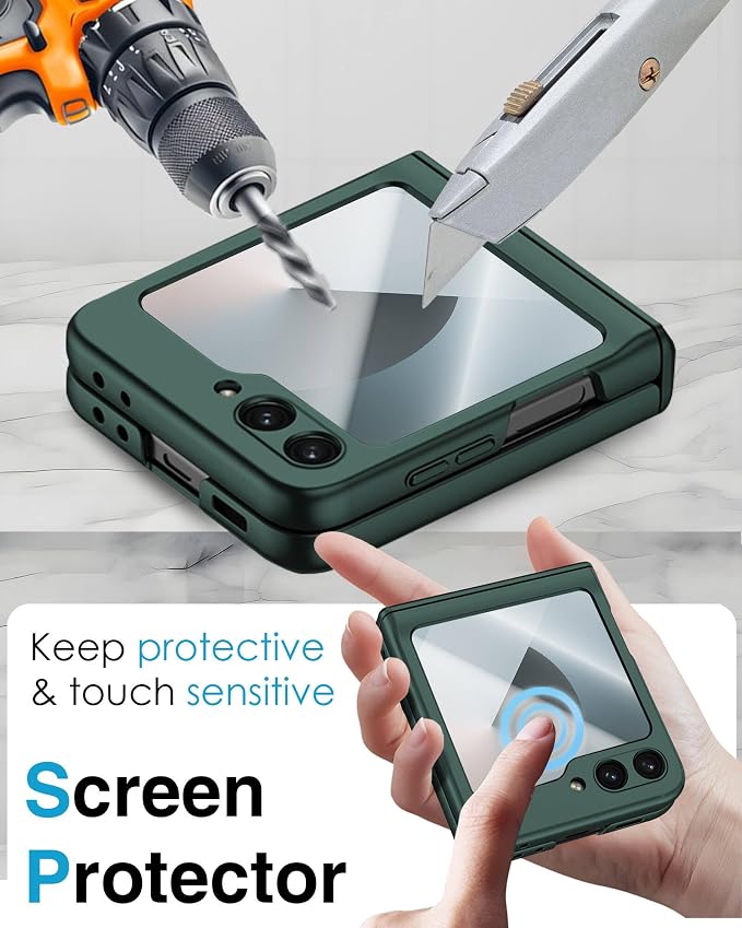 STORMTAL for Samsung Galaxy Z Flip 6 Case/Z Flip 7 FE Case, Hinge Protection