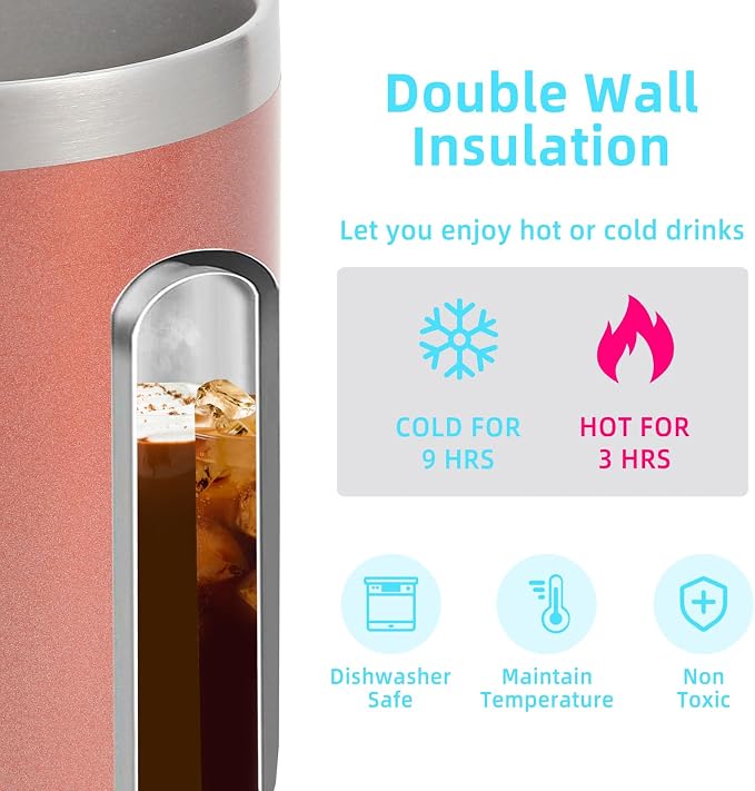 Volhoply 14oz Insulated Stainless Steel Coffee Mug