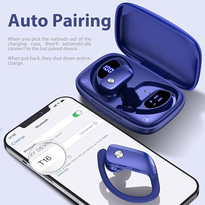 bmanl Wireless Earbuds Bluetooth Headphones 48hrs Play Back Sport Earphones